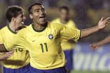 Romário durante partido de la Selección de Brasil.