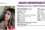 La Comisión de Búsqueda de Personas en el Estado de México pide la colaboración de la población para dar con el paradero de la adolescente Fernanda Nicol, de 15 años de edad.