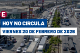 Hoy No Circula dle 20 de febrero del 2026.