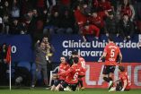 Raúl Garcia celebra el tanto del triunfo del Osasuna, que puso fin a una racha de 15 años sin vencer al Real Madrid.