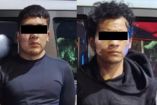 Los oficiales detuvieron a los hombres de 28 y 18 años de edad, quienes fueron trasladados ante el Ministerio Público