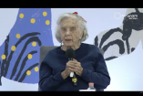 Elena Poniatowska se presentó ayer en la Fiesta del Libro y la Rosa; presentó un ensayo sobre Rosario Castellanos.
