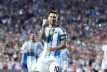 Lionel Messi celebra su anotación.