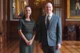 La presidenta Claudia Sheinbaum junto al inversionista Ben Horowitz de Andreessen Horowitz durante su reunión en Palacio Nacional