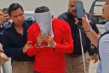 El imputado ingresó esposado y cubriéndose el rostro al Centro de Justicia Penal de Altamira