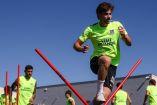 Julián Álvarez se mostró con mejor actitud en el regreso a las prácticas con el conjunto colchonero, que se impuso el sábado en su visita a Sevilla.