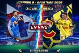 Cruz Azul y América se enfrentan en la Jornada 8 del Apertura 2026 para una nueva edición del Clásico Joven.