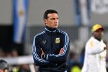 Lionel Scaloni se vio conmovido durante el encuentro de despedida de Messi en el Monumental de Buenos Aires