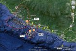 En la imágen se delimitan las zonas de ruptura producto de los recientes sismos ocurridos en Guerrero y se muestran dónde han ocurrido las réplicas. FOTO: Departamento de Sismología de la UNAM