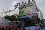 Los argelinos fueron recibidos como auténticos héroes a su llegada de Brasil, tras dar un excelente partido ante Alemania. FOTO: Reuters