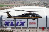 Los helicópteros tendrán la tarea de patrullar los cielos, ya que los vuelos de aeronaves estarán prohibidos cerca del estadio de la Universidad de Phoenix (AP)