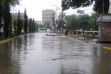 La fuerte lluvia que se registró esta tarde, provocó el desbordamiento del río Magdalena. Foto Delegación MC
