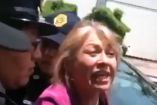 Bertha Hernández Gallegos aprehendida en la colonia CTM Culhuacán donde era presidenta de una casilla por supuestamente duplicar votos. 