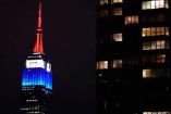 Edificios de NY se iluminan con los colores de la bandera de Francia