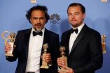 G. Iñárritu se embolsa dos estatuillas; DiCaprio, sale con una al Mejor Actor Dramático por 'The Revenant'. (Reuters)