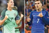 De izquierda a derecha, Cristiano Ronaldo y Antoine Griezmann