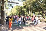 Los maestros marchan del Auditorio Nacional hacia el Zócalo capitalino. 
