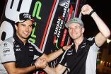 Pérez reconoció que su ahora ex compañero Nico Hulkenberg lo hizo ser mejor piloto durante los tres años que convivieron en Force India. (@ForceIndiaF1)