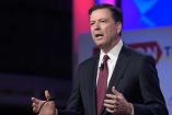 En esta fotografía tomada el 8 de mayo de 2017, el director del FBI, James Comey, habla en Washington