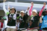 Valencia, Avítia y Román celebran el oro que consiguieron en los Juegos Panamericanos de Guadalajara 2011 (Fotos: Mexsport)