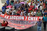 Marcha de la CNTE en Chiapas.
