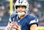 Dak Prescott ha sufrido para cargar al equipo sin Ezekiel Elliott, pero para los Boys ya no hay margen de error: deben ganar hoy en casa. Foto: AP