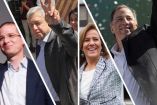 De izq. a der.: Ricardo Anaya, Andrés Manuel López Obrador, Margarita Zavala y José Antonio Meade.