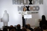La candidata independiente a la Presidencia, Margarita Zavala, durante el foro "Reflexión México" organizado por Tijuana Innovadora.