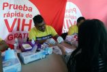 Prueba rápida VIH en el festival socio cultural “CDMX, una ciudad para las mujeres y las niñas”, en el Zócalo capitalino en marzo pasado.