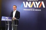 El candidato de la coalición Por México al Frente, Ricardo Anaya, en conferencia. 