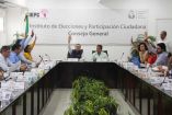 El IEPC Chiapas durante la aprobación de un formato dinámico para debates a Gobernador, que permitirá a la ciudadanía formular preguntas.