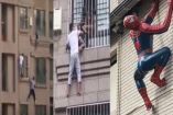 Spiderman, Rescate, Accidente, China, Niño, Insólito, Héroes