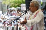 Andrés Manuel López Obrador, candidato presidencial de la coalición Juntos Haremos Historia, en Cosoleacaque, Veracruz