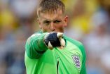Jordan Pickford ante Suecia en los cuartos de final de Rusia 2018 (AP).