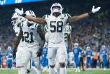 Noche de terror hicieron pasar los Jets a Detroit en su casa. Sam Darnold (14) se convirtió en el QB más joven en debutar en la NFL a los 21 años y 97 días (Reuters)