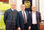 Joaquín Díez-Canedo. Alfonso Espinosa y Jorge Volpi. Foto: David Hernández