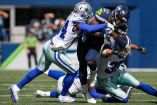 Chris Carson anotó el primer TD de Seattle por tierra en 14 juegos (Reuters)