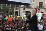 López Obrador "pidió a las organizaciones democráticas" que se oponen a que el gobierno federal entrante maneje la nómina docente, practicar la democracia – Foto: Cuartoscuro