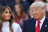 Donald Trump y su esposa Melania en un evento público