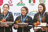 Gabriela Martínez, Michel Quezada y Carla Carrera integraron el equipo mexicano que ganó el tercer sitio / Foto: Elizabeth Velázquez 