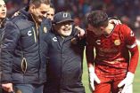 El argentino Diego Armando Maradona y sus pupilos han sorprendido en la actual liguilla / Foto: AP