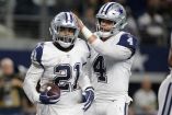 Ezekiel Elliott totalizó 76 yardas en 23 acarreos, y sumó 60 yardas más en seis recepciones. (Reuters)