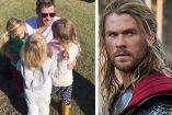 Los hijos de Chris Hemsworth en verdad creen que su papá es Thor
