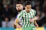 Diego Lainez fue parte del 11 inicial del conjunto andaluz. (EFE)