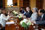 El canciller mexicano calificó de ‘muy productiva’ la reunión para el futuro económico y la competitividad de la región de Norteamérica. Foto: Especial