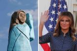 ¿Se parecen? Estatua de Melania Trump causa polémica