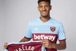 Sebastien Haller llega con un contrato por cinco temporadas con la opción de otra más (Foto tomada de www.whufc.com)