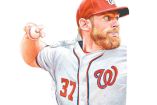 Stephen Strasburg ganó dos juegos en la Serie Mundial frente los Astros / Ilustración: Jesús Sánchez