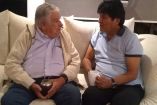 José Mujica visita a Evo Morales en México