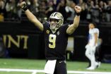 Drew Brees llegó a 540 pases de anotación, la mayor cifra en la historia de la NFL. (Reuters)